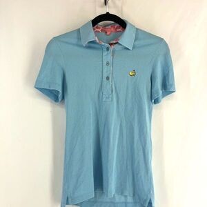 Masters Magnolia Lane Women's Aqua Blue Augusta Pima Cotton Golf Polo Shirt XS